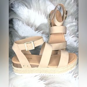 Brand new open toe wedge sandals